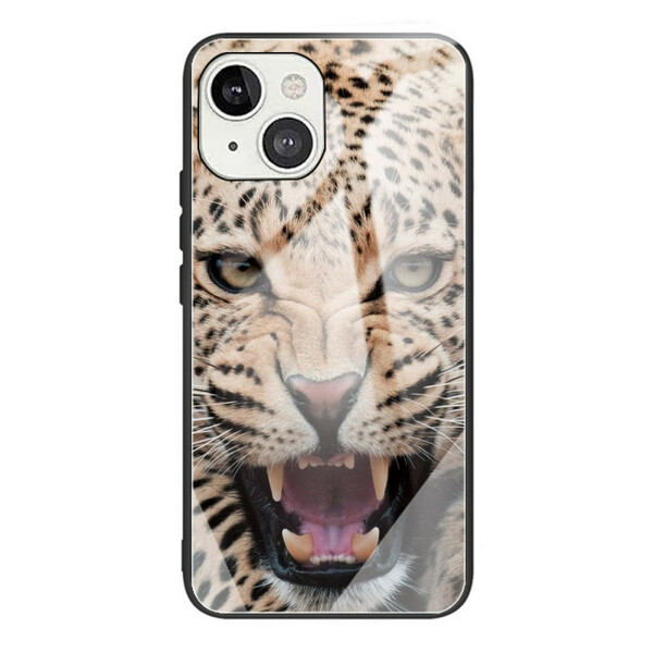 iPhone 13 Panzerglas Cover Leopard