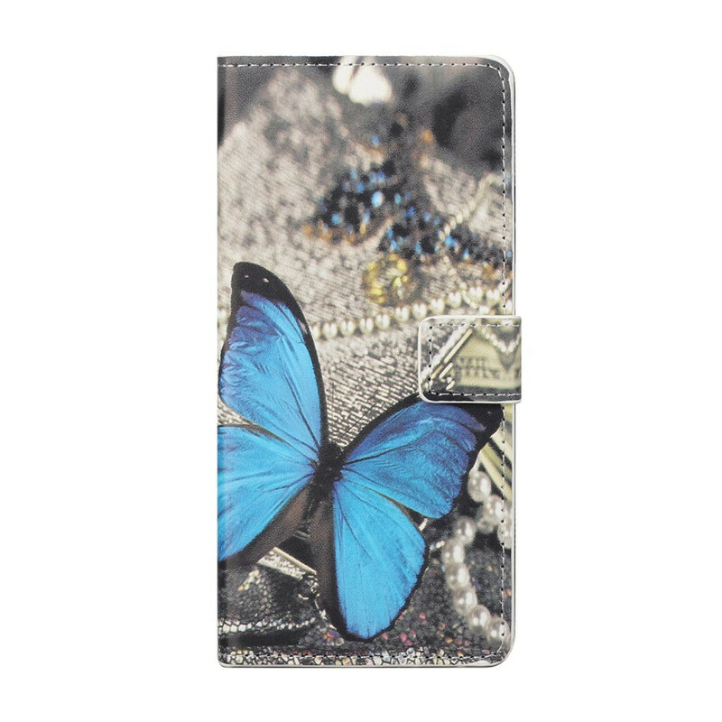 iPhone 13 Hülle Schmetterling Blau