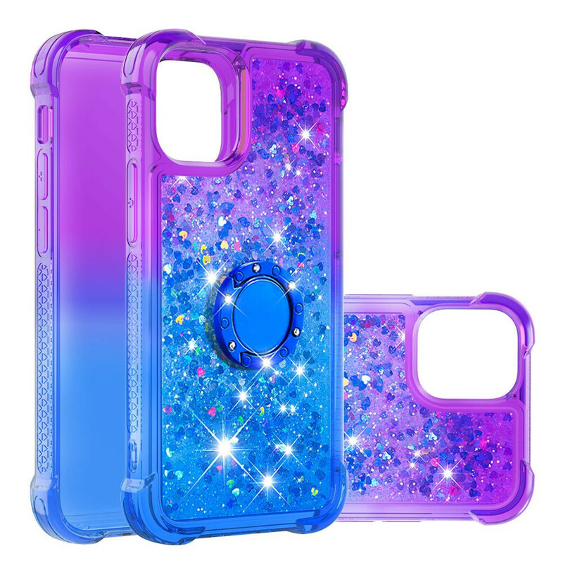 Cover iPhone 13 Pro Max Glitter Ring-Ständer