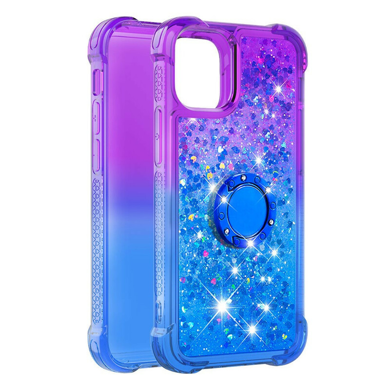 Cover iPhone 13 Pro Max Glitter Ring-Ständer