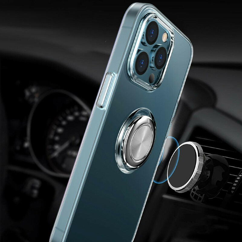 Transparentes iPhone 13 Pro Max Cover mit Ringhalter