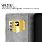 Flip Cover iPhone 13 Pro Max Zweifarbig Lederoptik