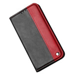Flip Cover iPhone 13 Pro Max Zweifarbig Lederoptik