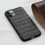 iPhone 13 Pro Max Hülle aus echtem Leder mit Krokodil-Muster