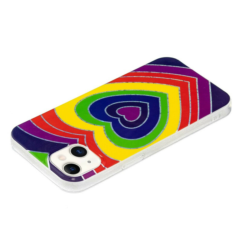 iPhone 13 Cover Psychedelic Herz