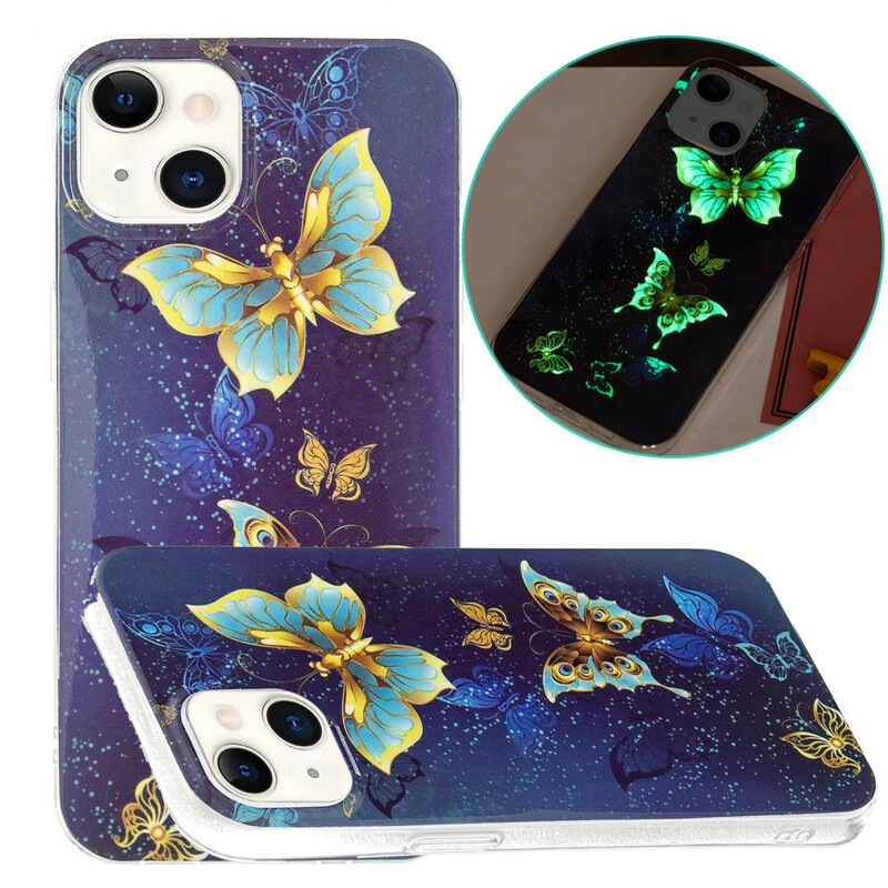 iPhone Cover 13 Serie Schmetterlinge Fluoreszierend