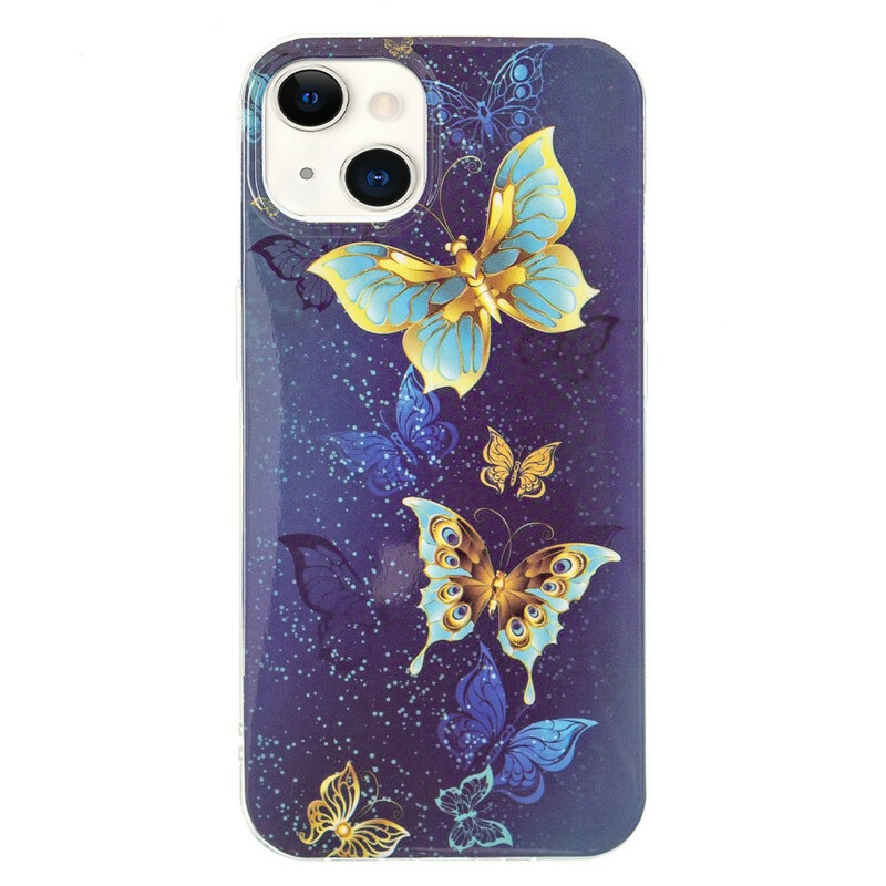 iPhone Cover 13 Serie Schmetterlinge Fluoreszierend