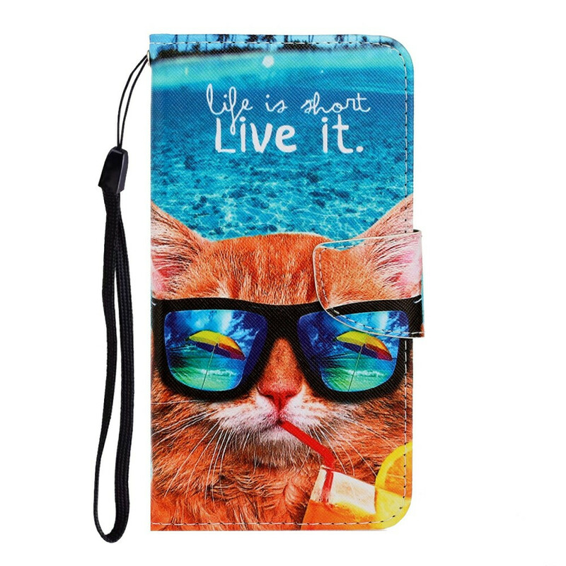 iPhone 13 Cat Live It Hülle mit Riemen