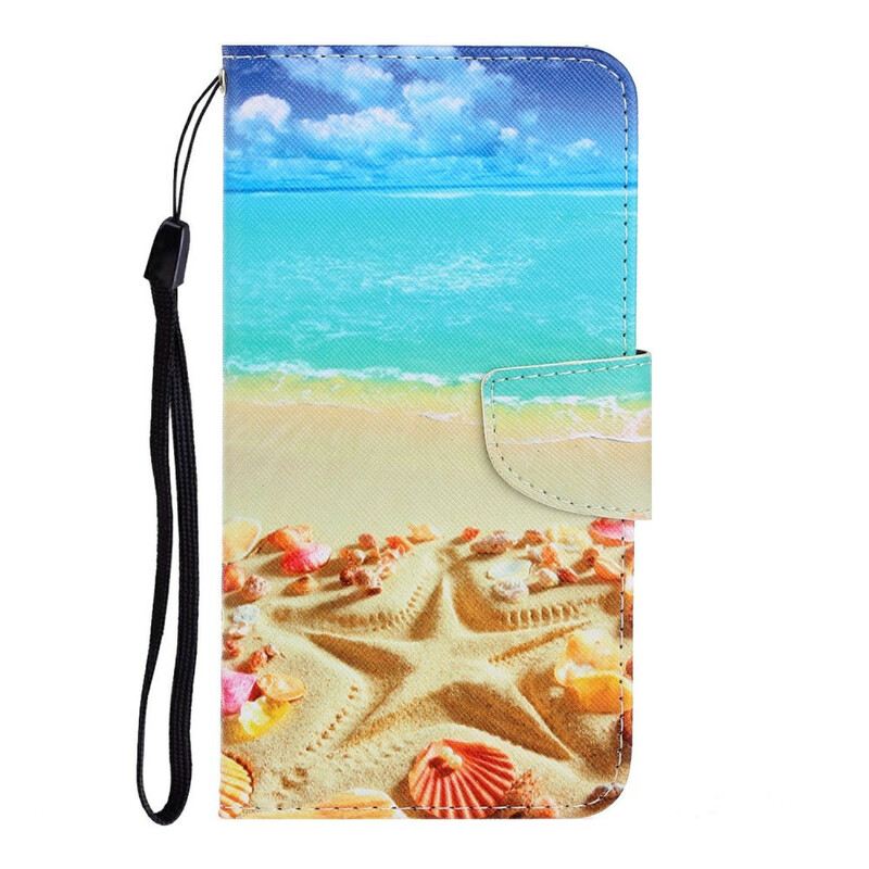 Hülle iPhone 13 Strand mit Riemen