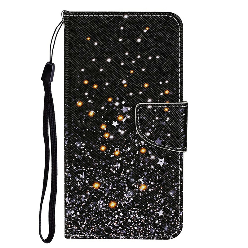 iPhone 13 Hülle Sterne und Pailletten mit Lanyard