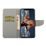 iPhone 13 Hülle Eulenfamilie mit Lanyard