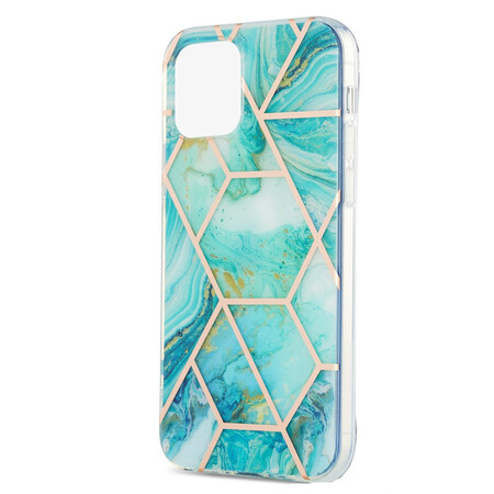 iPhone Cover 13 Marmor Geometrisch Flashy