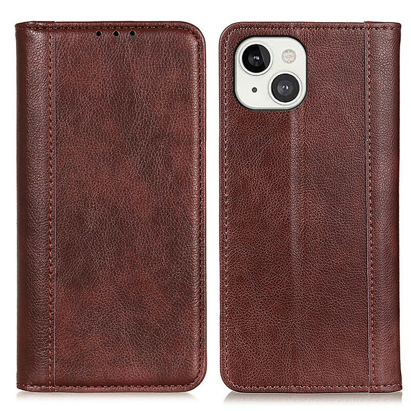 Flip Cover iPhone 13 Leder Litchi Gespaltene Eleganz Flip Cover iPhone 13 Leder Litchi Gespaltene Eleganz