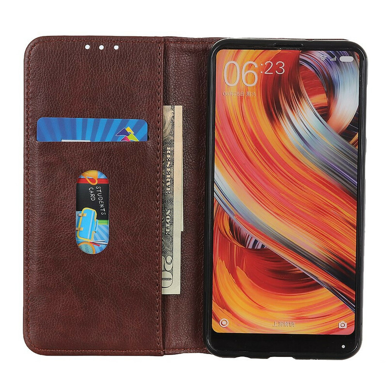 Flip Cover iPhone 13 Leder Litchi Gespaltene Eleganz Flip Cover iPhone 13 Leder Litchi Gespaltene Eleganz
