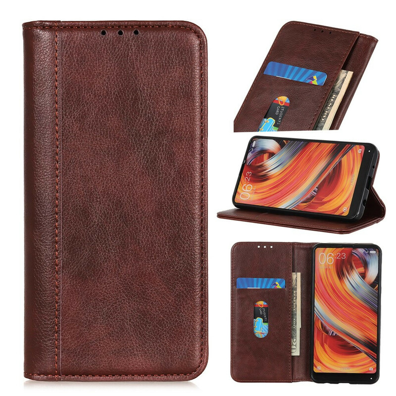 Flip Cover iPhone 13 Leder Litchi Gespaltene Eleganz Flip Cover iPhone 13 Leder Litchi Gespaltene Eleganz