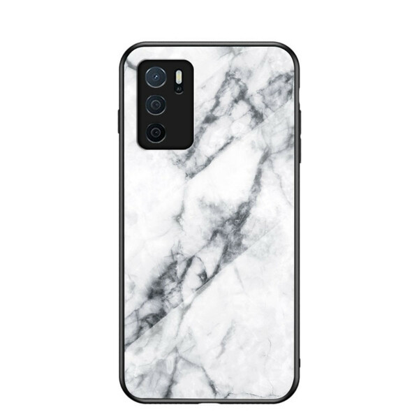 Cover Oppo A16 / A16s Gehärtetes Glas Marble Colors