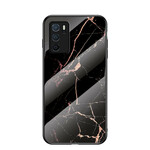 Cover Oppo A16 / A16s Gehärtetes Glas Marble Colors