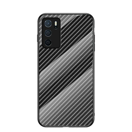 Cover Oppo A16 / A16s Gehärtetes Glas Kohlefaser