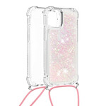 iPhone 13 Glitter Cover mit Kordel