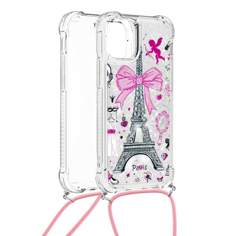 iPhone 13 Hülle mit Kordel Eiffelturm