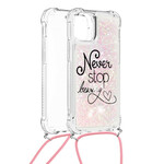 iPhone 13 Kordel Glitter Never Stop Cover