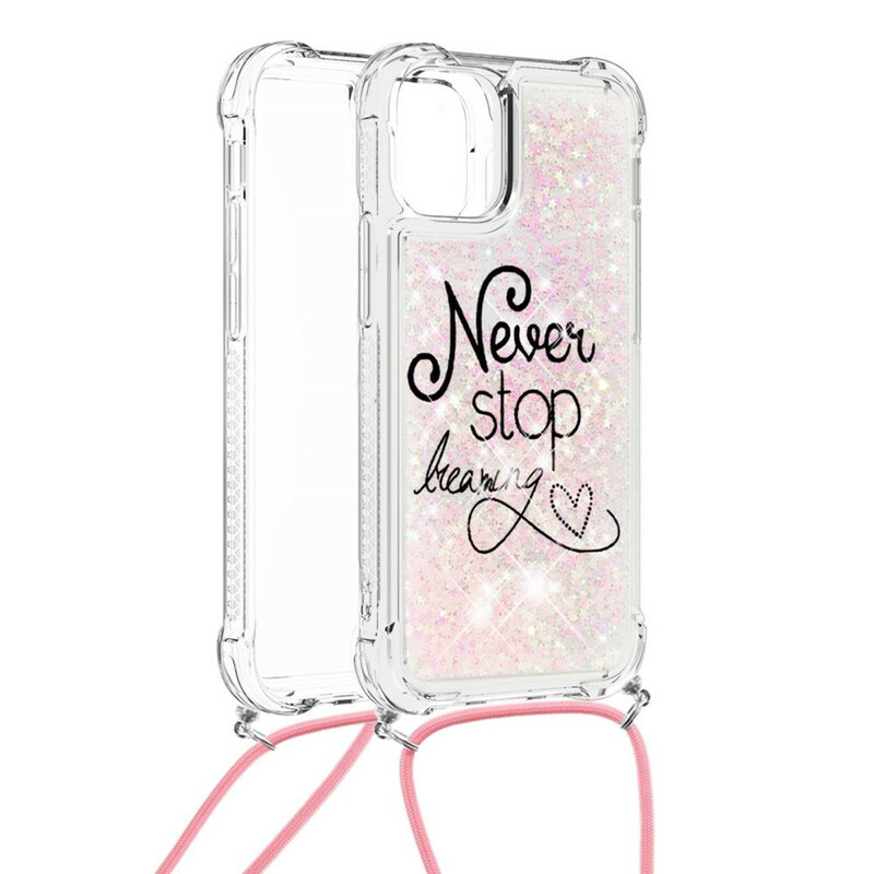 iPhone 13 Kordel Glitter Never Stop Cover