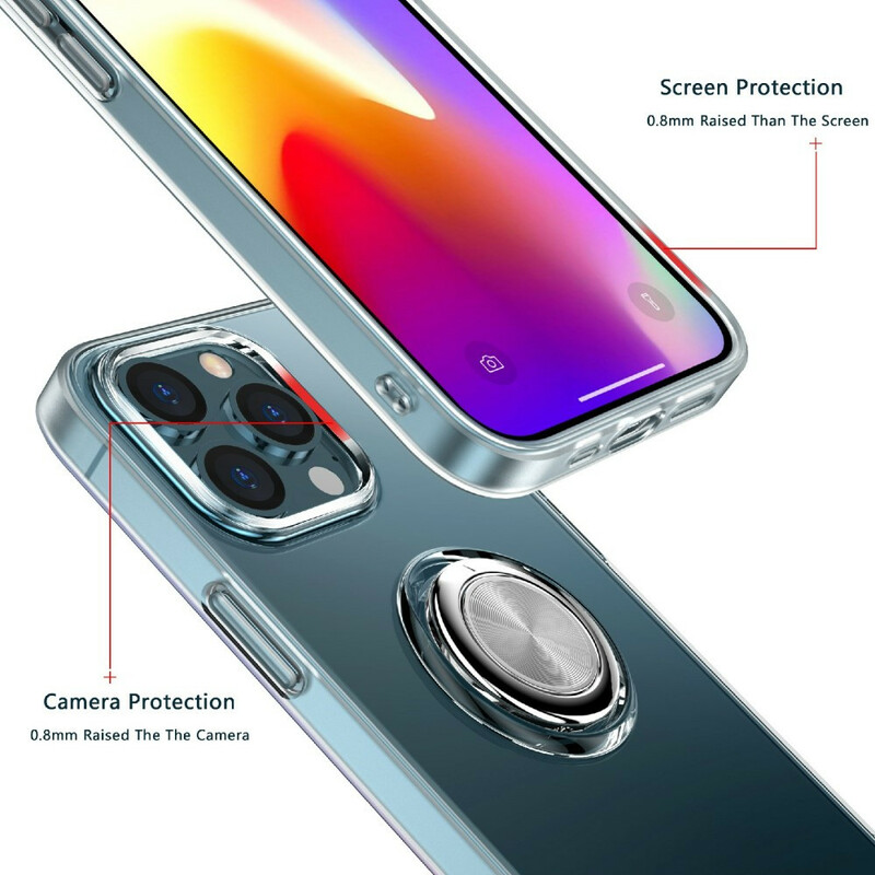Transparentes iPhone 13 Cover mit Ringhalter