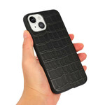 iPhone 13 Hülle aus echtem Leder mit Krokodil-Muster