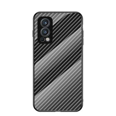 Hülle OnePlus Nord 2 5G Gehärtetes Glas Kohlefaser