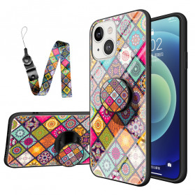 iPhone 13 Cover Magnetische Halterung Patchwork