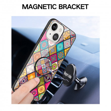iPhone 13 Cover Magnetische Halterung Patchwork