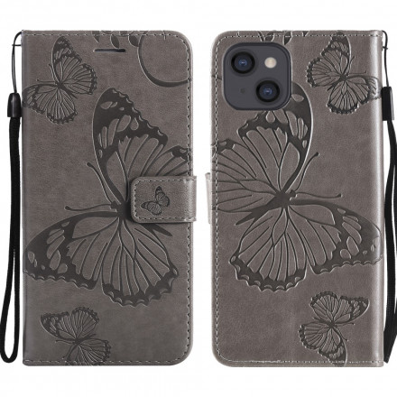 iPhone 13 Hülle Riesige Schmetterlinge mit Riemen