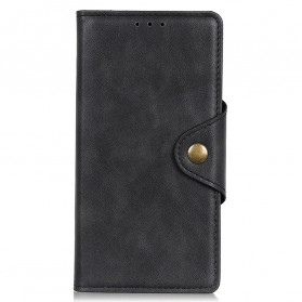 Motorola Edge 20 Lite Hülle Kunstleder Knopf