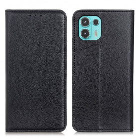 Flip Cover Motorola Edge 20 Lite Leder Litchi Schlitz Eleganz