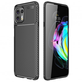 Motorola Edge 20 Lite Cover Flexible Kohlefaser Texture
