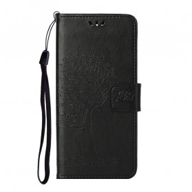 Motorola Edge 20 Baum & Eulen Tasche mit Lanyard