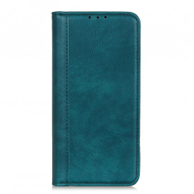 Flip Cover Motorola G60s Version Leder Litchi Split