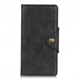 Motorola G60s Kunstleder Hülle Knopf