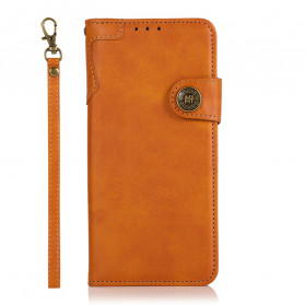 Hülle Motorola G60s Kunstleder Knopf KHAZNEH