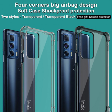 Transparentes Motorola Edge 20 Pro Cover mit IMAK Displayfolie