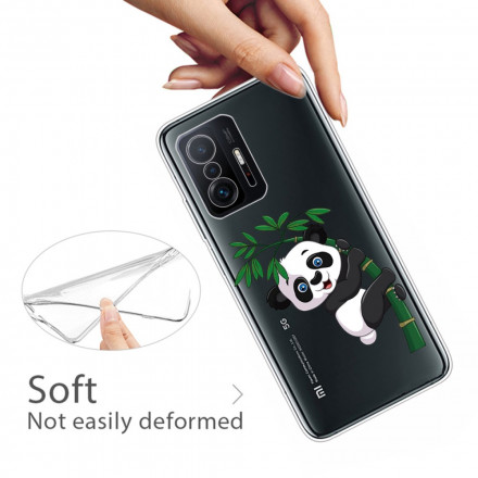 Xiaomi 11T Transparent Panda Cover Auf Bambus