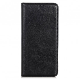 Flip Cover Motorola Edge 20 Pro Spaltleder Texturiert