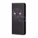 Xiaomi Redmi 10 Katzenaugen Tasche Schwarz mit Riemen