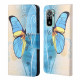 Xiaomi Redmi 10 Schmetterling Tasche Blau und Gelb