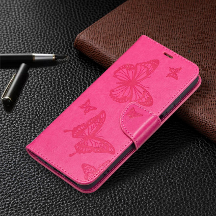 Xiaomi Redmi 10 Tasche Bedruckte Schmetterlinge mit Riemen