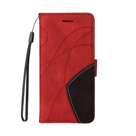 Oppo A94 5G Kunstleder Zweifarbig Signature Hülle