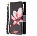 Tasche Oppo A94 5G Tasche mit Reißverschluss Blume