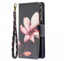 Xiaomi 11T / 11T Pro Tasche mit Reißverschluss Blume