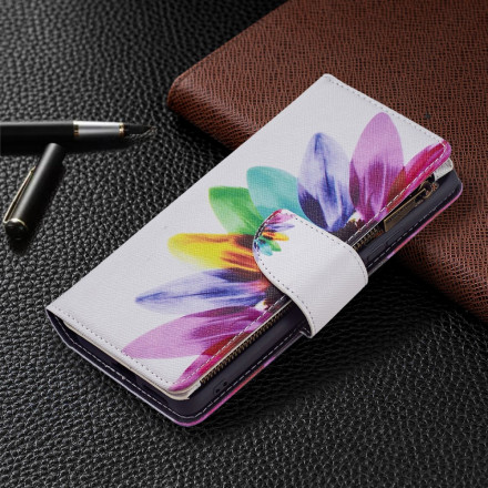 Xiaomi 11T / 11T Pro Tasche mit Reißverschluss Blume