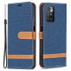 Xiaomi Redmi 10 Stoff und Lederoptik Tasche mit Riemen Xiaomi Redmi 10 Stoff und Lederoptik Tasche mit Riemen